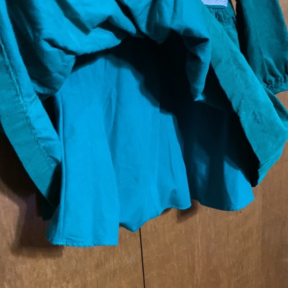 LAST CHANCE- 2T Poinsettia corduroyed Holiday Dress with “undies” - Picture 3 of 11